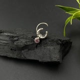 Powder Pink Crescent Moon Nose Pin