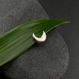 Silver Crescent Moon Nose Pin