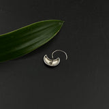 Silver Crescent Moon Nose Pin
