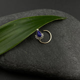 Blue Lapis Drop Nose Pin