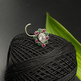 Ruby & Emerald Drop Nose Pin