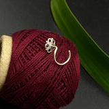Turq Flower Nose Pin