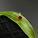 Auspicious Red Nose Pin (gold plated)