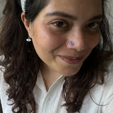 Blue Crescent Nose Pin