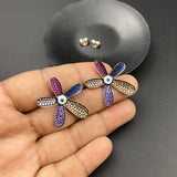 Psychedelic Flower Ear Studs