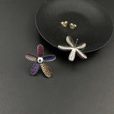 Psychedelic Flower Ear Studs