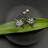 Evil Eye Butterfly Ear Studs