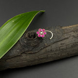 Ruby Marigold Nose Pin