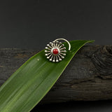 Red Dandelion Nose Pin