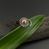 Red Dandelion Nose Pin