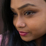 Tiny Garnet Nose Pin