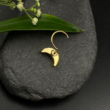 Moon Blue Nose Pin (Gold Polished)