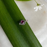 Ethnic Ruby Drop Nose Clip-On