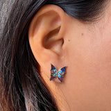 Evil Eye Butterfly Ear Studs