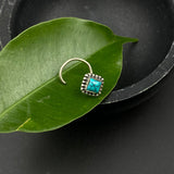 Turq Square Nose Pin