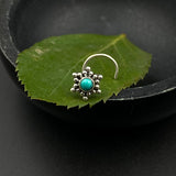 Turq Star Nose Pin