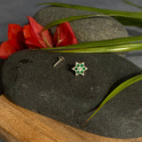Green Star Nose Pin