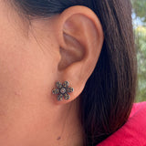 Marcasite Flower Power Ear Studs