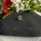 Emerald Square Nose Pin