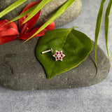 Ruby Star Nose Pin