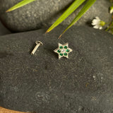 Green Star Nose Pin