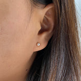 Silver Ball Ear Studs(4.39mm)