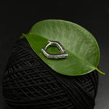 Zircon Heart Nose Ring