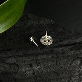Crescent & Flower Zircon Nose Pin