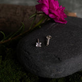 Square Zircon Nose Pin