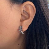 Marcasite Leaf Ear Studs
