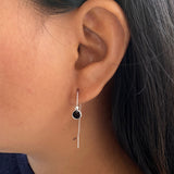 Round Black Stone Thread & Needle