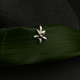 Silver Flower Nose Clip-On