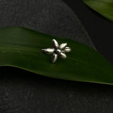 Silver Flower Nose Clip-On