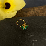 Emerald Butterfly Nose Pin