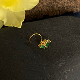 Emerald Butterfly Nose Pin