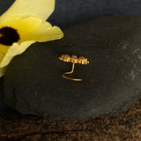 Intricate Ruby Flower Nose Pin