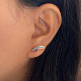 Boho Feather With Turq Stones