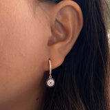 Gold Plated Evil Eye hoops