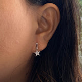 Shooting Zircon Star Helix Studs