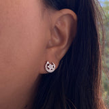 Crescent Moon & Stars Ear Studs