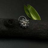 Aquamarine Flower Nose Pin