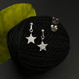 Shooting Zircon Star Helix Studs