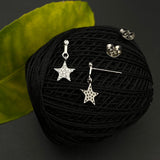 Shooting Zircon Star Helix Studs