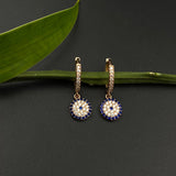 Gold Plated Evil Eye hoops