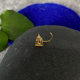 Gold Abstract Nose Pin