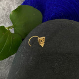 Gold Abstract Nose Pin