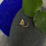 Gold Abstract Nose Pin