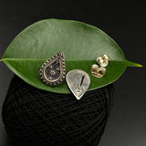 Silver Tribal Drop Ear Studs