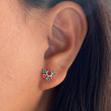 Crescent With Petals Ear studs