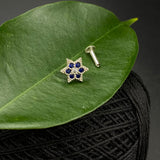 Blue Star Nose Pin